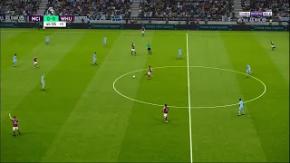 Manchester City vs West Ham (3-1) | English Premier League 2023/24 | Epl Live Stream | Pes 21