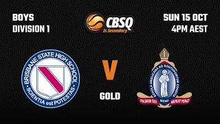 CBSQ Jnr. Secondary Finals Day - Boys Div 1 - Gold Medal Match - Brisbane State High vs TSS