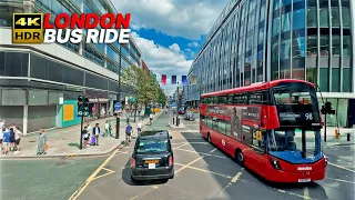 LONDON Bus Ride 🇬🇧 - Route 189 - Full bus journey northbound from Marble Arch to Brent Cross 4KHDR