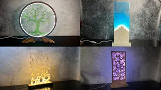 4 Epoxy Resin Night Lamps Ideas - Resin Art