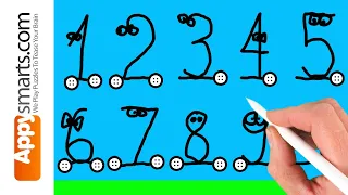 Doodle Numbers from 1 to 10 but with the Car Drawing Game [iOS/Android]