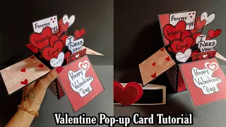 valentine Pop-up Card #craft #handmade #youtubeshorts #shorts #viralshorts #diy
