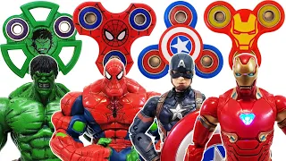 Avengers, Fidget Spinner Go~! Spider-Man, Hulk, Captain America! Iron Man, Bumblebee, Transformer!