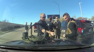 Part 1 of 2: Fake Cop Gets His Gear Stripped by REAL COPS!!!