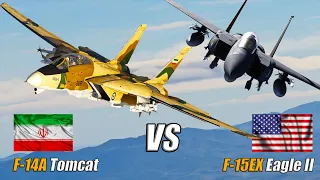 25 US F-15EX Eagle II vs 25 Iranian F-14A Tomcat - DCS WORLD