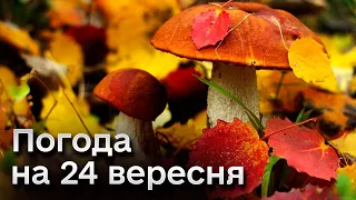 ⛅ Погода на 24 вересня: прогноз на неділю