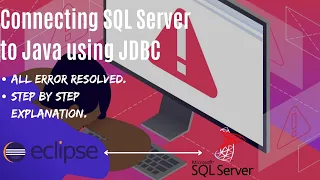 Connect SQL Server to Java | JDBC |  TCP/IP Error | SSL Error | Authentication DLL Error | All fixed