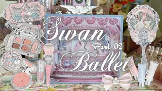 𐙚 ASMR FLOWER KNOWS SWAN BALLET UNBOXING (NO MUSIC) & SWATCHES ❀ PINTEREST, COQUETTE, BALLETCORE 2