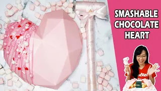 How to make a Breakable Chocolate Heart | Smashable Chocolate Heart |  Pinata Cake |Smash Heart Cake