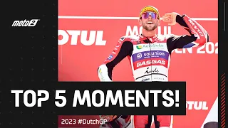 Top 5 Moto2™ Moments 🙌 | 2023 #DutchGP