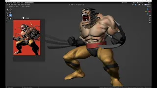 Full Wolverine Blender 3D sculpt in less than 2 hours