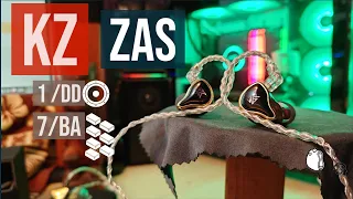 KZ ZAS  (1/DD 7/BA) Earphones
