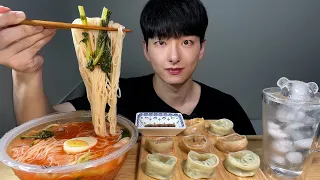 무더운 여름에는,🧊🥶시원~한 열무국수!!(ft.고기&김치만두)MUKBANG ASMR Young Radish Kimchi Noodles(ft.Meat& Kimchi Dumpling)