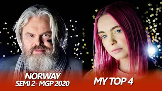 Eurovision 2020 NORWAY (SF 2 - MGP) | My Top 4