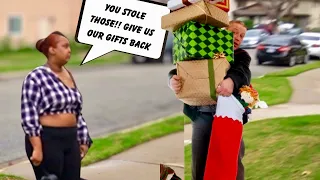 TELLING MY ANGRY FIANCEE THE NEIGHBOR STOLE ALL THE CHRISTMAS GIFTS FROM UNDER OUR CHRISTMAS TREE!