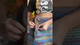 Style This Crochet Skirt I Made With Me Video By Iridescentsav #Shorts