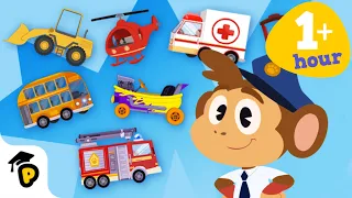 Fire Truck, Train, Helicopter & more | Learn about Vehicles | Kids Cartoon | Dr. Panda TotoTime