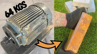 64 KG Massive Motor Melt Down - Scrapyard Search - ASMR Metal Melting - BigStackD Trash To Treasure