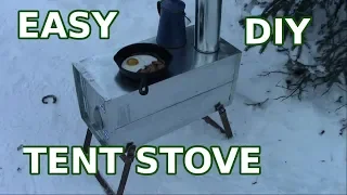 Make A Simple Cheap Tent Wood stove - Part 1