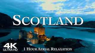 SCOTLAND 🏴󠁧󠁢󠁳󠁣󠁴󠁿 1 Hour 4K Drone Aerial Relaxation Film | United Kingdom UK