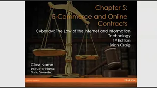 Chapter 5 - E-Commerce and Online Contracts