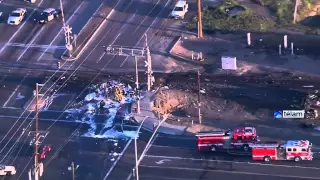 Al menos 51 heridos al chocar y descarrillar un tren cerca de Los Ángeles