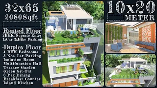 10X20 Meter | 32X65 Feet Duplex House with Rented Ground Floor, Emaar Gomti Green's Lucknow | ID-100