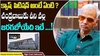 Chandrababu Naidu Quash Petition | Advocate Gopala Krishna Kalanidhi About AP Skill Development Case