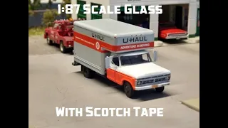 1/87 scale model vehicle detailing. Scotch Tape windows.