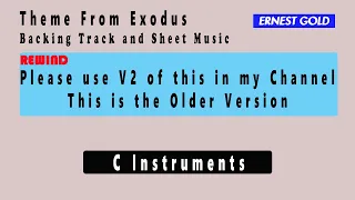 Theme From Exodus Violin/Flute Backing Track and Sheet Music