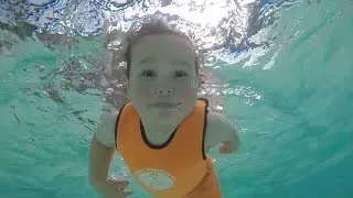 Babies learn to swim before they can walk