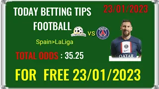 FOOTBALL PREDICTIONS TODAY 23/01/2023 SOCCER PREDICTIONS BETTING TIPS VIP