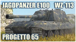Jagdpanzer E 100, Progetto 65 & WZ-113 • WoT Blitz Gameplay