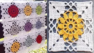 CROCHET EASY Crochet Granny Square Motif #2 How to join motifs