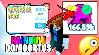 I MADE THE *FIRST* 🌈RAINBOW DOMORTUUS! Noob To MASTER Instantly! | Pet Simulator X