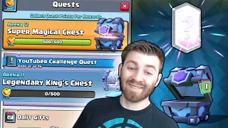 SUPER MAGICAL CHEST QUEST! & TROPHY PUSH! | Clash Royale | LEGENDARY KINGS CHEST QUEST HUNT!