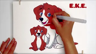 Learn fun facts about "Dogs" with drawing, art, coloring and painting! 🐶🦴