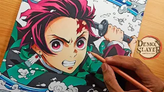 [ Kimetsu no yaiba ] - Drawing Tanjiro Kamado water breathing