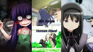 Homura Akemi VS Rika Furude (Puella Magi Madoka Magica VS Higurashi When They Cry)  #shorts