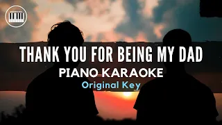 THANK YOU FOR BEING MY DAD (Jon Barker) | Piano Karaoke with Lyrics | Original Key | Accompaniment