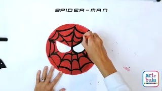 How to make an easy spider-man mask using paper plates