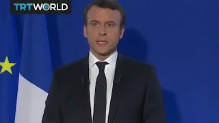 Macron addresses supporters after French election victory