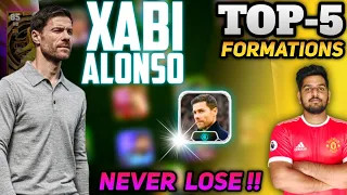 Top 5 Best Formations For Booster Xabi Alonso & Quick Counter Tactics In Efootball 24 | Use Them Now