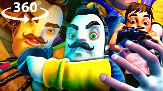 360° Hello Neighbor 2 ALL CUTSCENES in VR! Game Movie