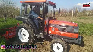 Минитрактор KUBOTA GL241 с кабиной.Фреза