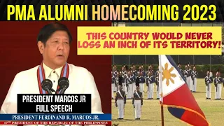 President Ferdinand Marcos Speech during the PMA Alumni Homecoming 2023 at Fort del Pilar, Baguio
