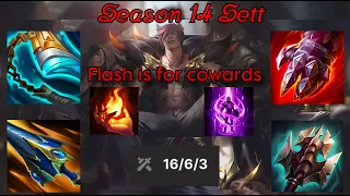 Szn 14 is free LP for Sett (Sett Top v aatrox 14.1) (No Flash = No Problems)