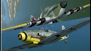 BF109 G6 Late vs Hurricane - IL2 Sturmovik