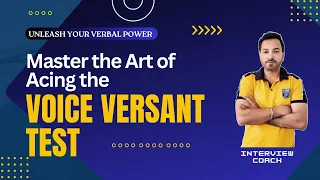 Voice Versant | Versant English Test | Ace Versant Test Like a Pro