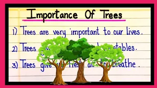 5 lines on trees|importance of trees 5 lines